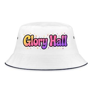 Glory Hall Psychedelic Glow - Bucket Hat - white/navy - Front