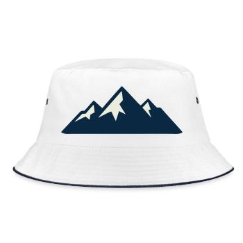 Silhouette des montagnes - Bob - blanc/marine - Devant