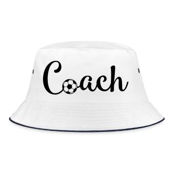 Football Coach - Bucket Hat - white/navy - Front
