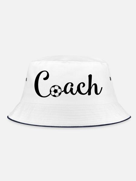 Football Coach - Bucket Hat - white/navy - Front