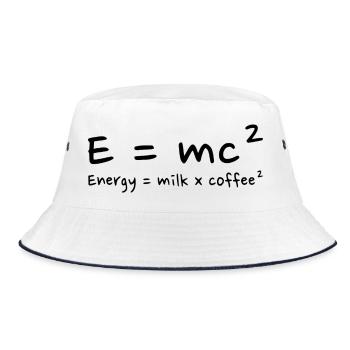 Coffee Lover Scientific Humor - Bucket Hat - white/navy - Front