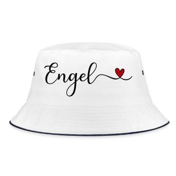 Engel - Bucket Hat - Weiß/Navy - Vorne