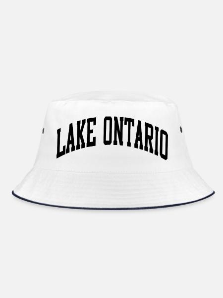Lake Ontario Die Großen Seen Immer und Ewig - Bucket Hat - Weiß/Navy