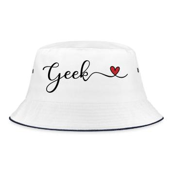 Geek - Bucket Hat - Weiß/Navy - Vorne