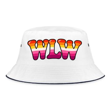 WLW Lesbian Pride Rainbow – LGBTQ+  - Bucket Hat - Weiß/Navy - Vorne