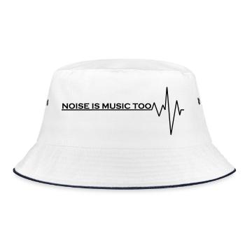 Lärm ist auch Musik - Bucket Hat - Weiß/Navy - Vorne