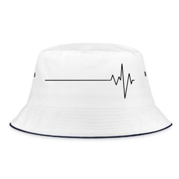 Beat Line - Bucket Hat - Weiß/Navy - Vorne