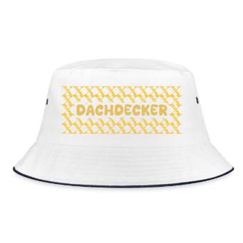 Berufung Dachdecker - Bucket Hat - Weiß/Navy - Vorne