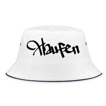Haufen - Bucket Hat - Weiß/Navy - Vorne