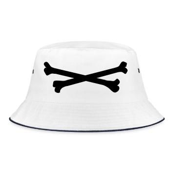 bones - Bucket Hat - Weiß/Navy - Vorne