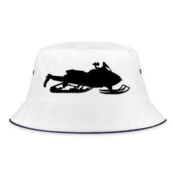 Snowmobile - Bucket Hat - Weiß/Navy - Vorne