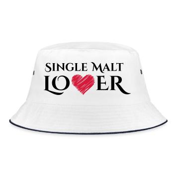 Single Malt Lover - Bucket Hat - Weiß/Navy - Vorne
