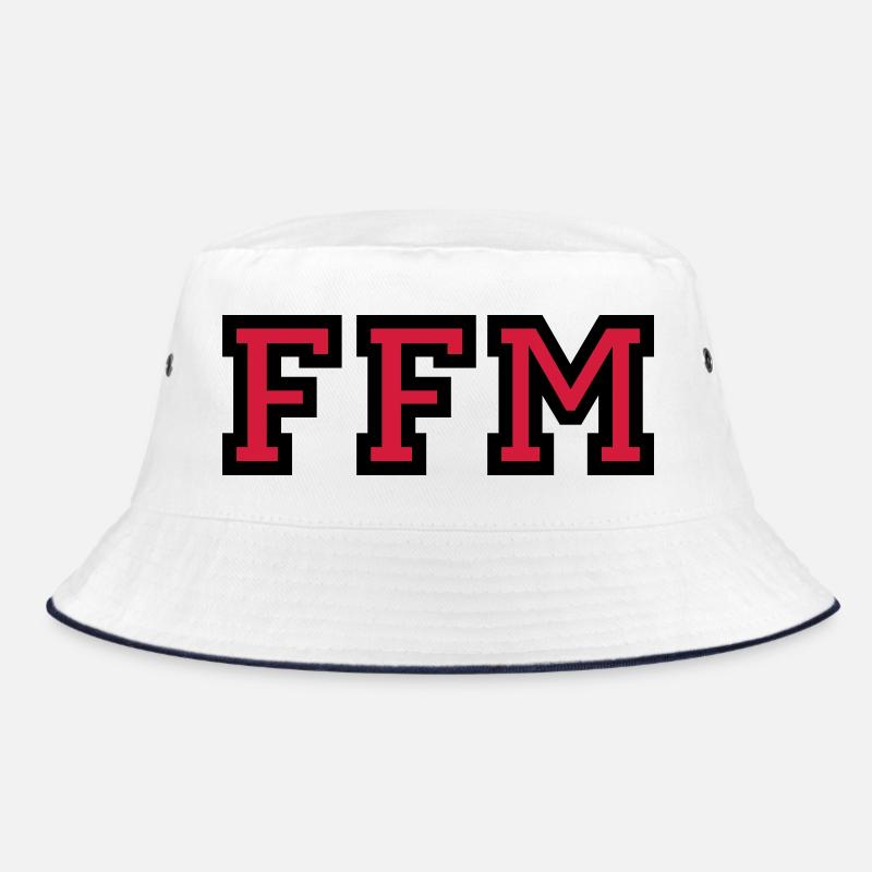 Frankfurt am Main FFM College Style - Bucket Hat - Weiß/Navy
