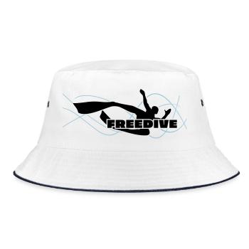 Bi-Fin Freedive Apnea - Bucket Hat - white/navy - Front