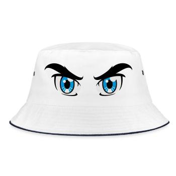 yeux, bande dessinée, comique - Bob - blanc/marine - Devant