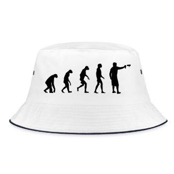 Evolution of Graffiti/ Streetart / Bombing - Bucket Hat - Weiß/Navy - Vorne