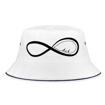 dad - Bucket Hat - Weiß/Navy - Vorne