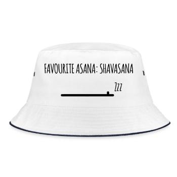 shavasana - Bucket Hat - white/navy - Front