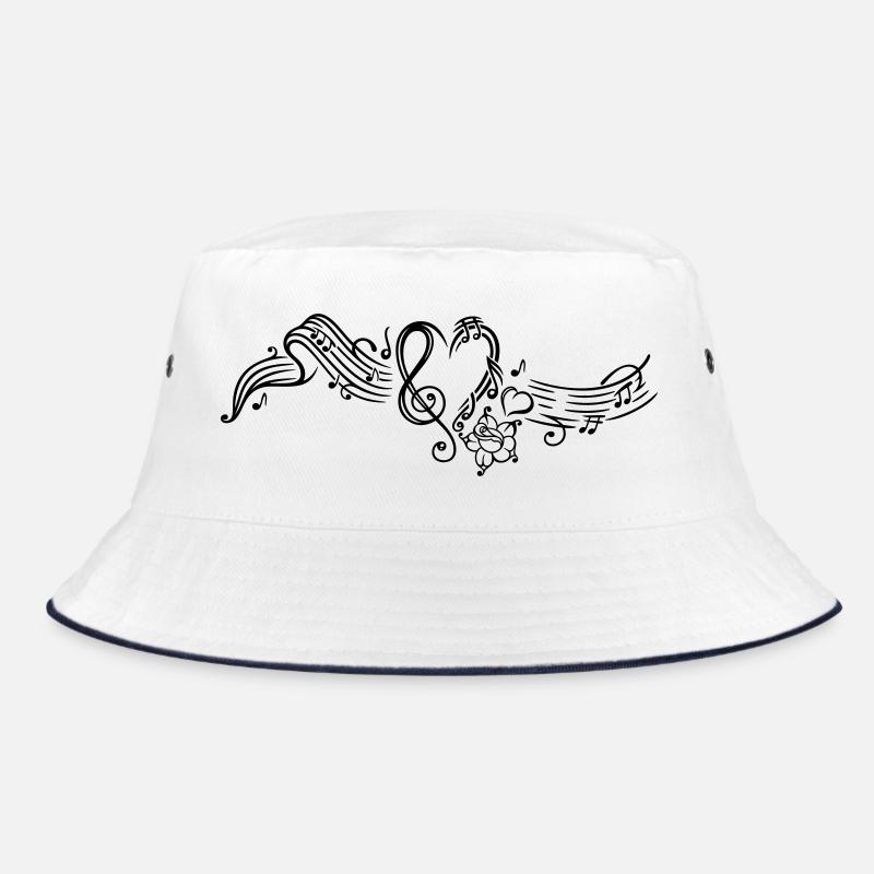 Notenblatt mit Musiknoten, music, notes, clef Bucket Hat