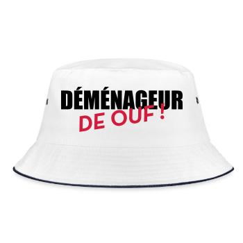 Mover Frachtführer Déménageur Déménagement - Bucket Hat - white/navy - Front