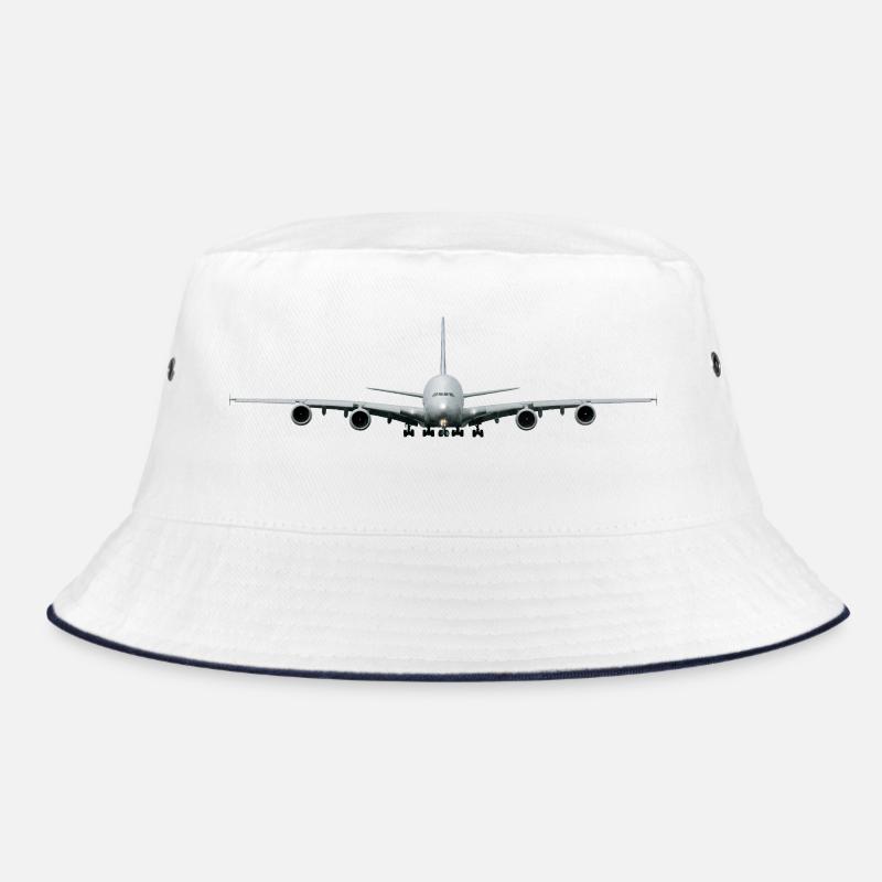A-380 - Bucket Hat - Weiß/Navy