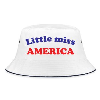 Miss America - Bucket Hat - Weiß/Navy - Vorne