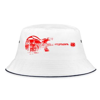 Tee shirt rock - Bob - blanc/marine - Devant