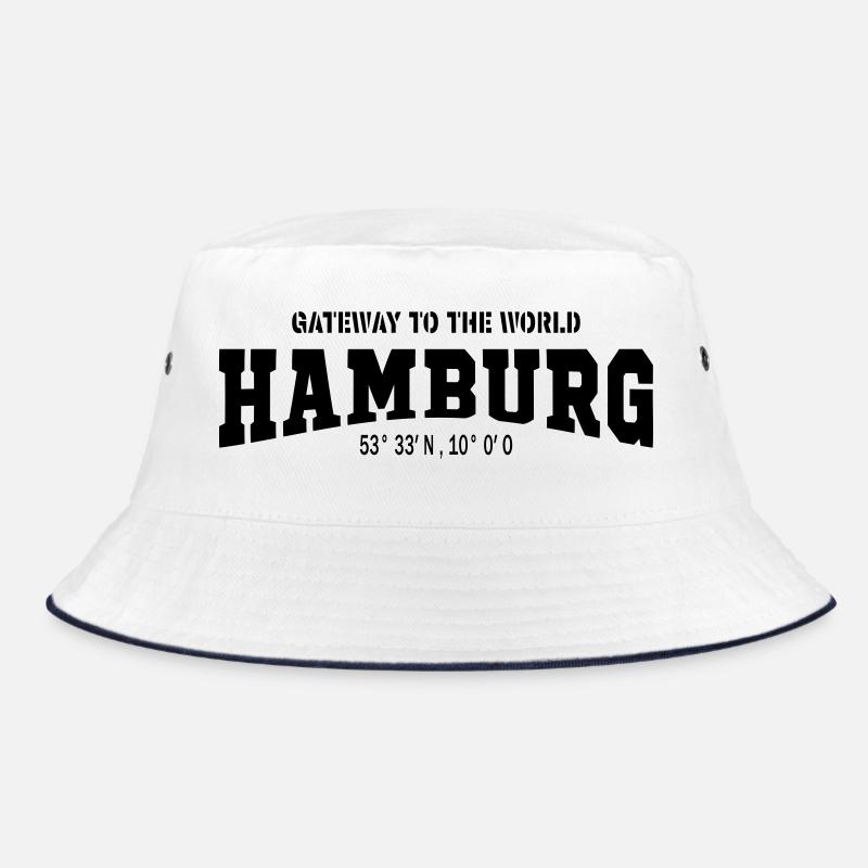 HAMBURG - Bucket Hat - Weiß/Navy