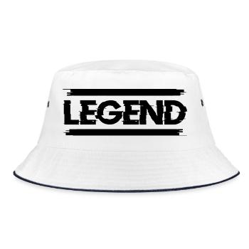 LAYING - Bucket Hat - white/navy - Front