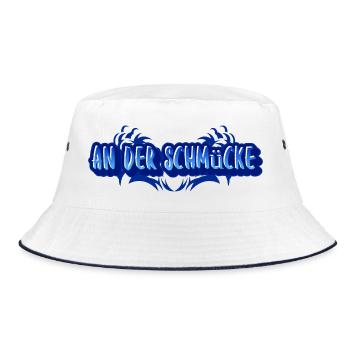 Aufdruck An der Schmücke - Bucket Hat - Weiß/Navy - Vorne