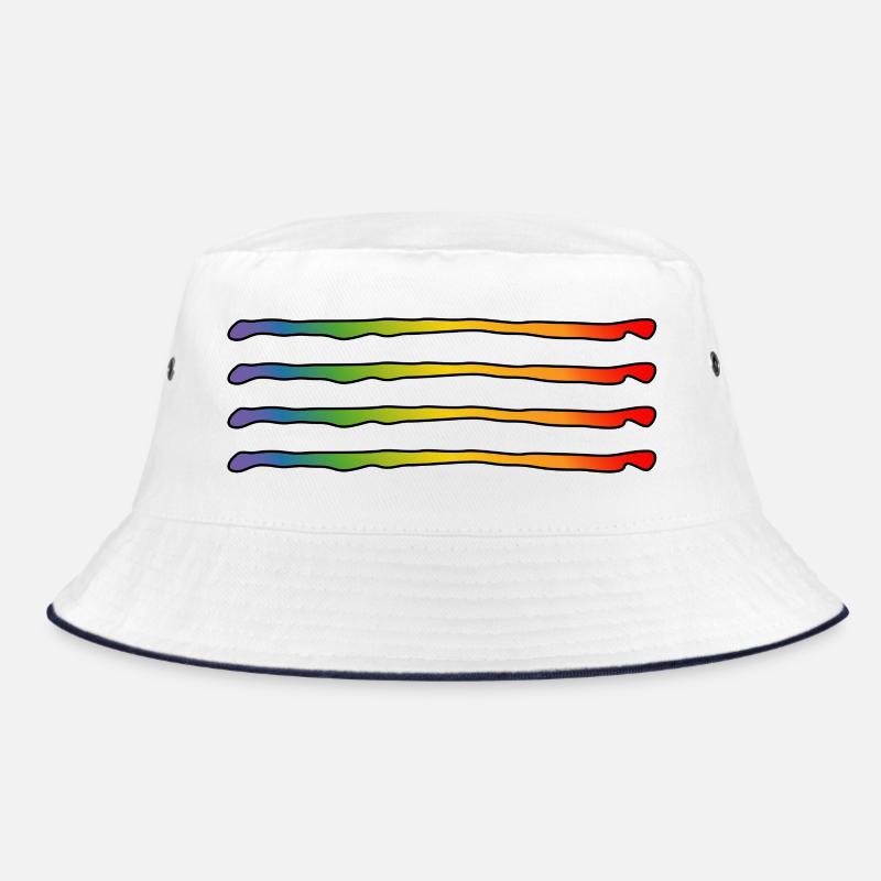rainbow lines LGBT lgbtqi queer lgbt csd tshirt Bucket Hat