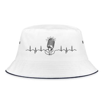microphone à ligne d’onde - Bob - blanc/marine - Devant