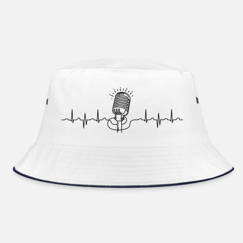 wave line microphone Bucket Hat