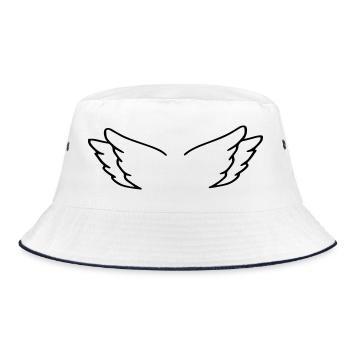 Angel Wings - Bucket Hat - white/navy - Front