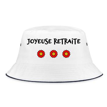 RETRAITE. BONNE RETRAITE. JOYEUSE RETRAITE - Bob - blanc/marine - Devant