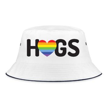 LGBT Hugs - Bucket Hat - white/navy - Front