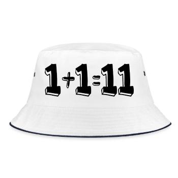 1 plus 1 égal 11 - Bob - blanc/marine - Devant