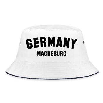 MAGDEBURG - Bucket Hat - white/navy - Front