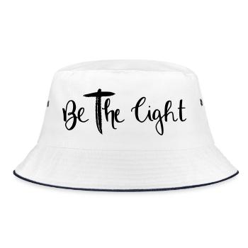 be the light - Bucket Hat - white/navy - Front