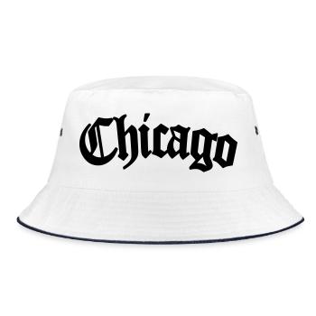 chicago - Bucket Hat - Weiß/Navy - Vorne