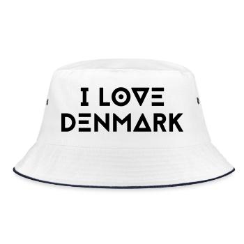 I LOVE DENMARK - Bucket Hat - white/navy - Front