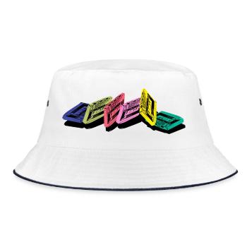 Audio cassette - Bucket Hat - white/navy - Front