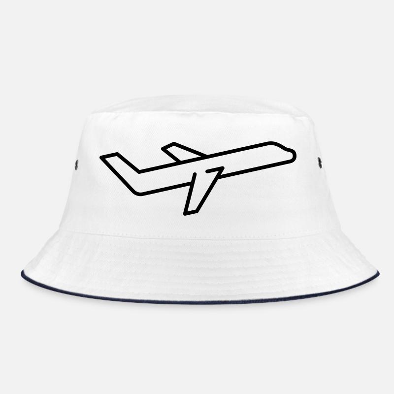 Flugzeug Symbol Umriss aufsteigend fliegend Bucket Hat