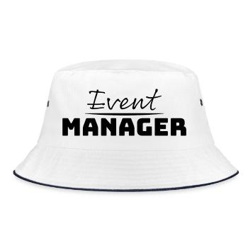 Tshirt pour Event Manager noir - Bob - blanc/marine - Devant