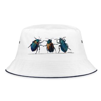 3Käfer - Bucket Hat - Weiß/Navy - Vorne
