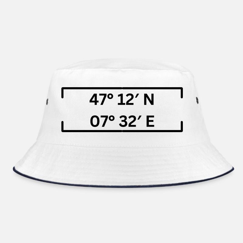 Koordinaten Solothurn Minimalistisch Bucket Hat