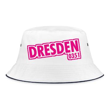 Dresden - 0351 - Area Code - Saxony - Bucket Hat - white/navy - Front