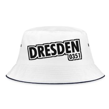 Dresden - 0351 - Area Code - Saxony - Bucket Hat - white/navy - Front