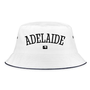 Adelaide Australia Down Under Kangaroo Koala - Bucket Hat - white/navy - Front