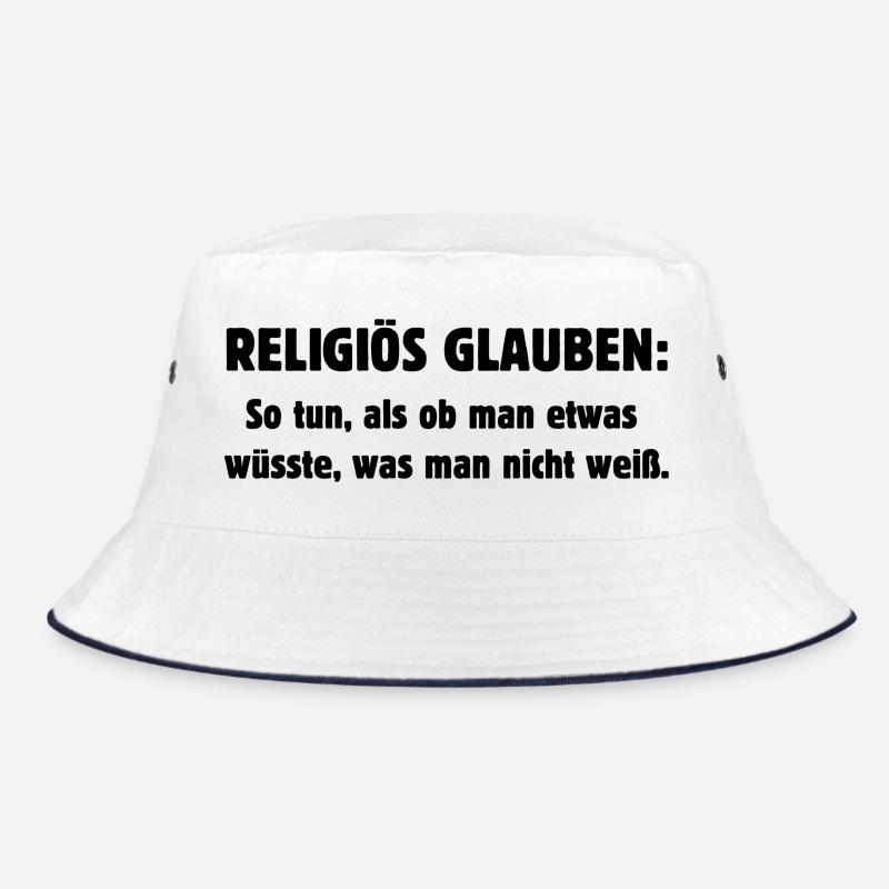 Religiös glauben - Bucket Hat - Weiß/Navy